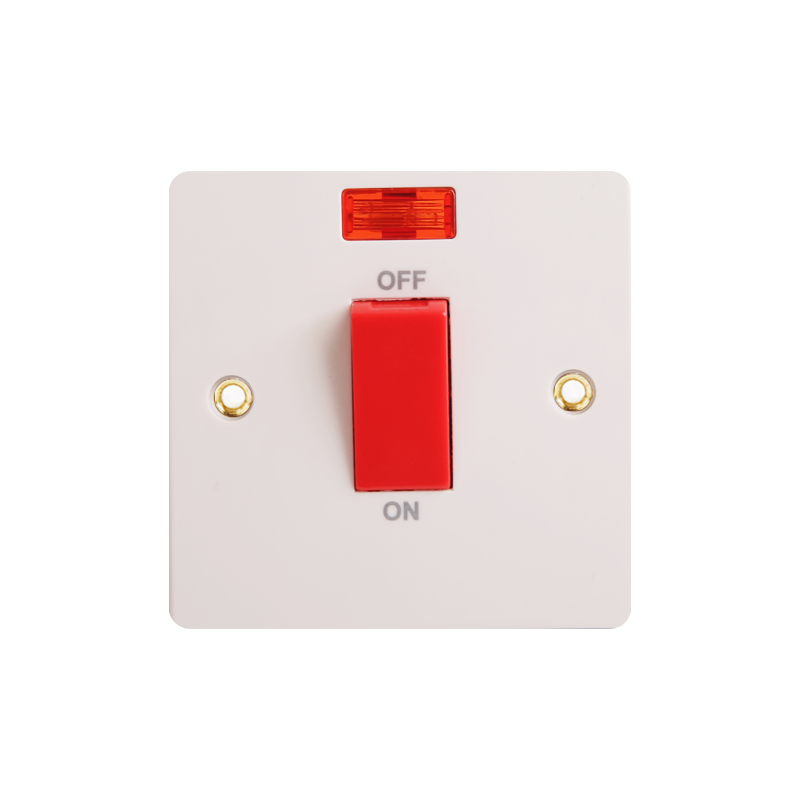 Bakelite 45A DP Switch พร้อม Neon HK6345WN