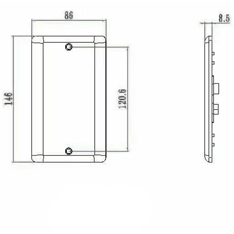 เบกาไลต์ 13A ซ็อกเก็ตสวิตช์ขั้วเดี่ยว 2 แก๊ง HK6213F